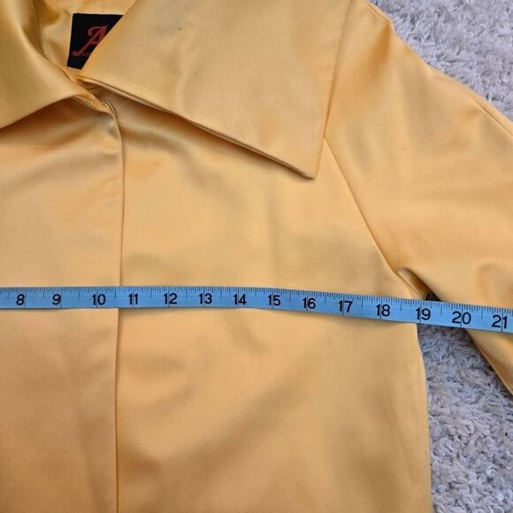 NWT Adrienne Landau Yellow Satin Jacket XS - Picture 8 of 11